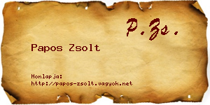 Papos Zsolt névjegykártya