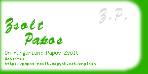 zsolt papos business card